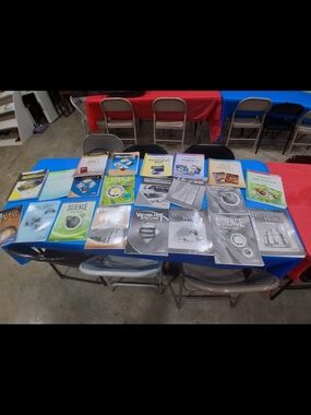 Assorted Educational Textbook Set - Blue/Green Covers